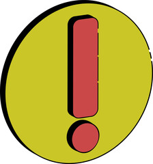 Warning sign with exclamation mark icon vector