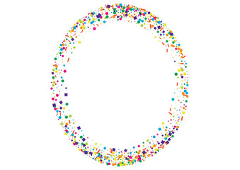 Green Round Prize Isolated. Fiesta Circle Texture. Blue Abstract Dot Illustration. Pink Summer Square.