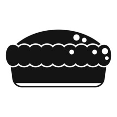 Cake pie icon simple vector. Sweet fruit