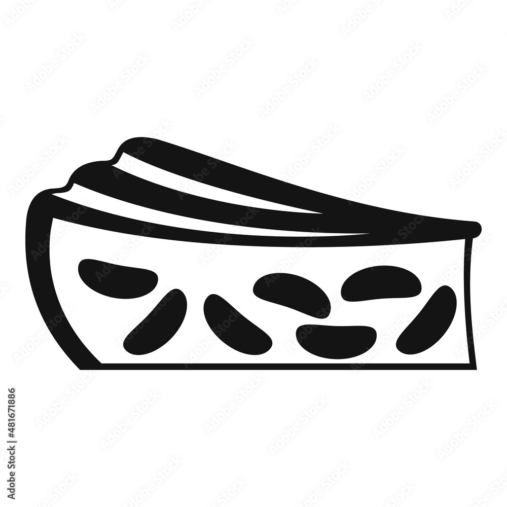 Wall mural sweet apple pie icon simple vector. dessert cake