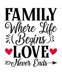 Family Where Life Begins Love Never Ends.