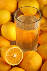 Lemon juice in a glass