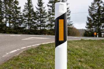 Road safety sign reflective delineator post