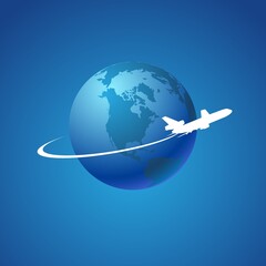 Fototapeta premium Airplane symbol concept