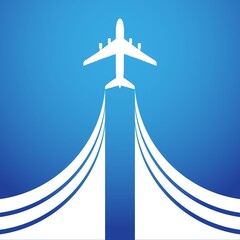 Airplane symbol concept
