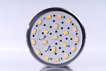 Powerful 35W LED light bulb isolated on white