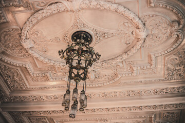 Fototapeta na wymiar Baroque celling in the palace