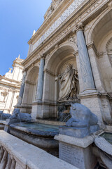 Fototapeta na wymiar Fountain of Moses (Fountain Acqua Felice) in city of Rome, Italy