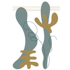 Abstract composition with geometric shape