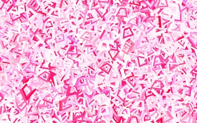 Light Pink vector backdrop with memphis shapes.