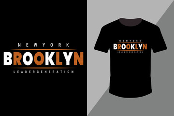 Illustration vector graphic of lettering tee design, new york Brooklyn, perfect for t-shirts design, clothing, hoodies, etc.