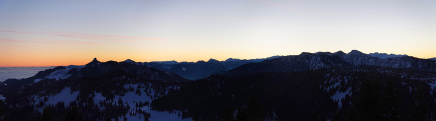 Winter auf der Hochries: Sonnenaufgang