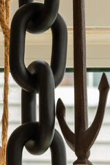 Naklejka premium chain and anchor decoration; nautical theme