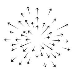 Obraz premium vector abstract circular radiating arrow burst