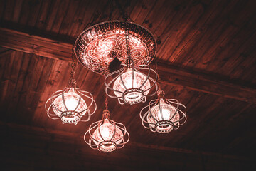 chandelier in the night