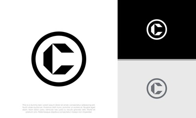 Initials C logo design. Initial Letter Logo. Initial Letter Logo. Innovative high tech logo template.