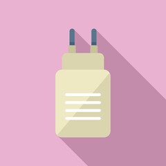 Repair adapter icon flat vector. Mobile broken