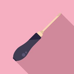 Tablet screwdriver icon flat vector. Repair phone