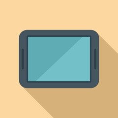 Broken tablet icon flat vector. Repair mobile