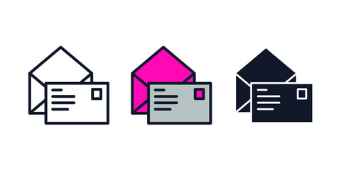 email icon symbol template for graphic and web design collection logo vector illustration