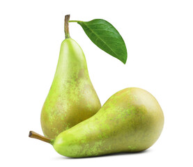 Isolated pears. Pears Conference isolated on white background.