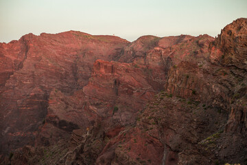 red rock canyon Caldera de Taburiente