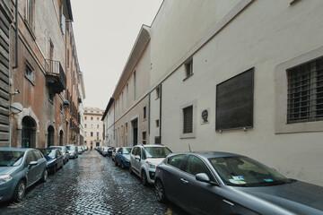 Via Caetani in Rome. Place where the body of statesman Aldo Moro was found - obrazy, fototapety, plakaty