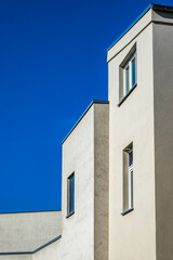 Fototapeta na wymiar modern concrete plattenbau facade