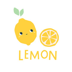 Cute lemon character