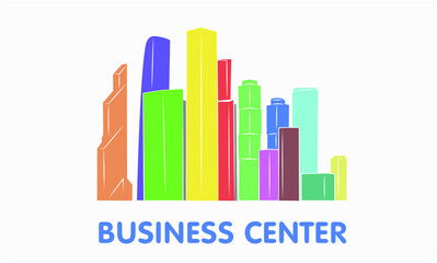 Fototapeta premium A business center in a huge metropolis