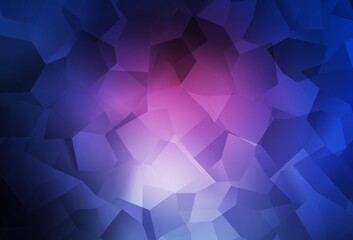 Dark Pink, Blue vector backdrop with memphis shapes.