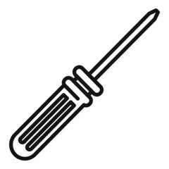 Small screwdriver icon outline vector. Service fix