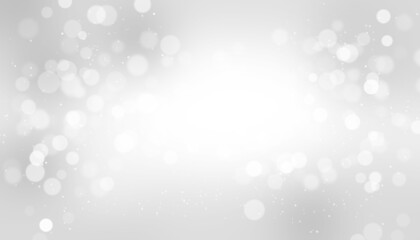 Silver abstract background with bokeh