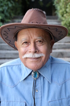 Classic senior cowboy with a mustache
