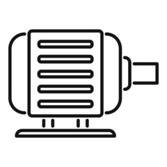 Station pump icon outline vector. Motor system