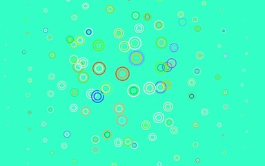 Light Multicolor vector template with circles.
