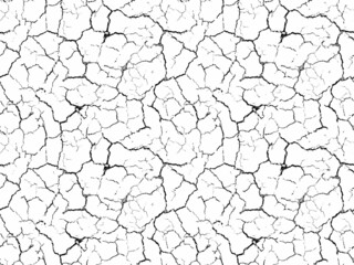 Crack vector seamless pattern. Grunge urban graphic repeatable backdrop. Overlay distress grained seamless texture. One color graphic resource.