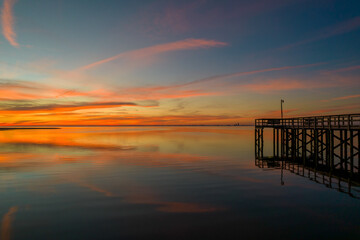 Fototapeta premium Sunset over Alabama Gulf Coast 