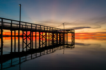 sunset on the pier