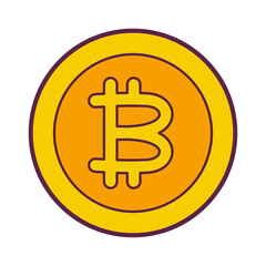Isolated bitcoin concept Crypto currency Vector illustration