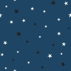 Night sky seamless vector pattern