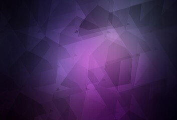 Dark Purple, Pink vector texture with abstract poly forms.