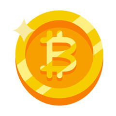 Isolated bitcoin concept Crypto currency Vector illustration