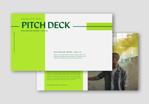 Pitch Deck with Green Accents