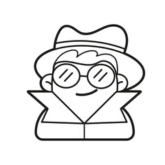 Isolated businessman icon Bitcoin concept Vector illustration