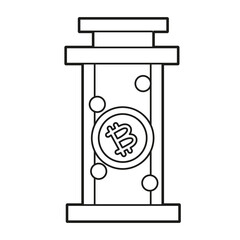 Isolated bitcoin concept Crypto currency Vector illustration