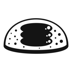 Cocoa bonbon icon simple vector. Cream paste