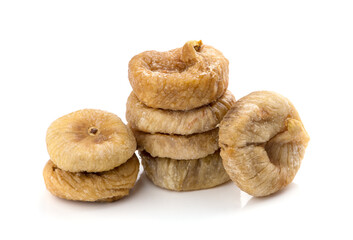 dried figs fruit isolated on white background