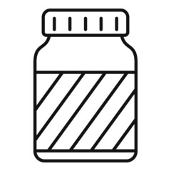Chocolate paste mix icon outline vector. Cocoa jar