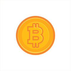Isolated bitcoin concept Crypto currency Vector illustration